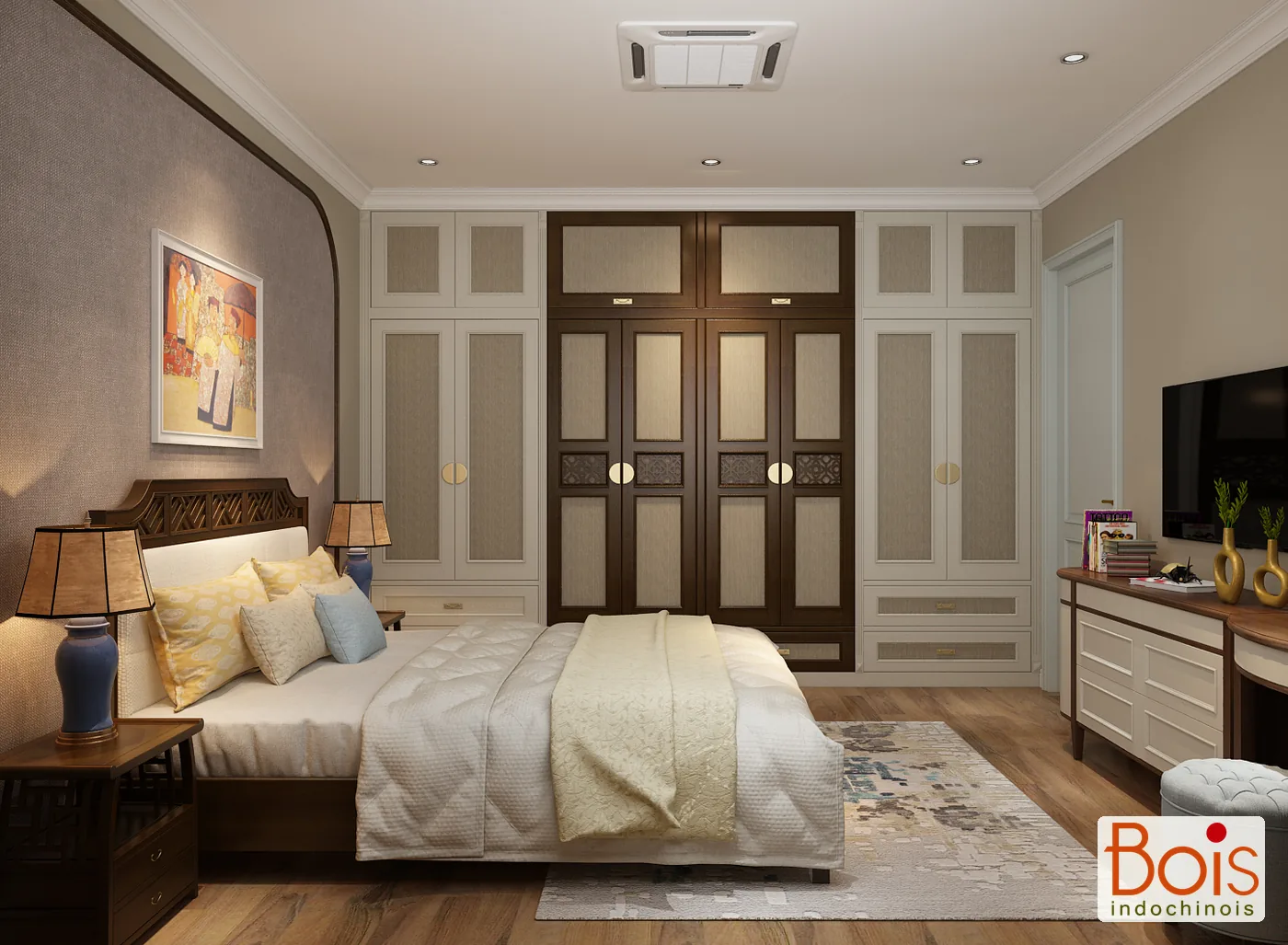 Phối cảnh thiết kế — Góc bổ sung trong phòng ngủ bà.