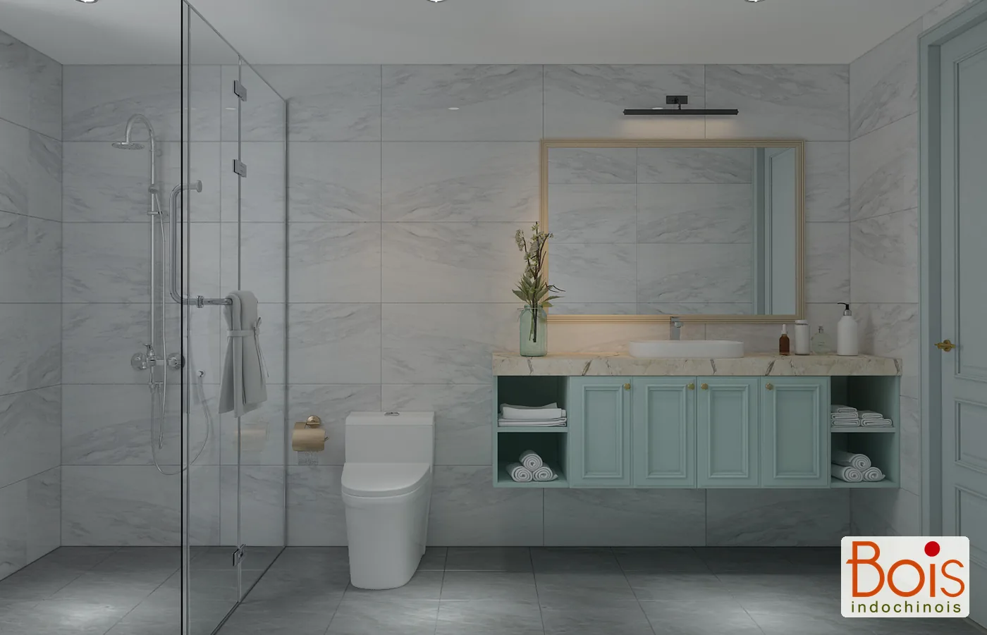Phối cảnh thiết kế — Góc bổ sung trong phòng wc.