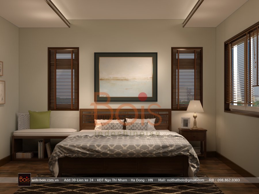 Phòng ngủ phong cách Đông Dương như một xu hướng mới có thể được áp dụng khéo léo trong việc tạo ra các không gian tự nhiên, ấm cúng và trần thế. Phong cách thiết kế thanh lịch có thể tạo ra một sự rung cảm tinh tế.
