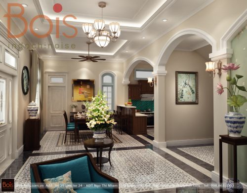 Mẫu thiết kế nội thất Biệt Thự Song Lập Vinhomes Ocean Park Gia Lâm Nhà Anh Hải Phương án thiết kế nội thất của BOIS