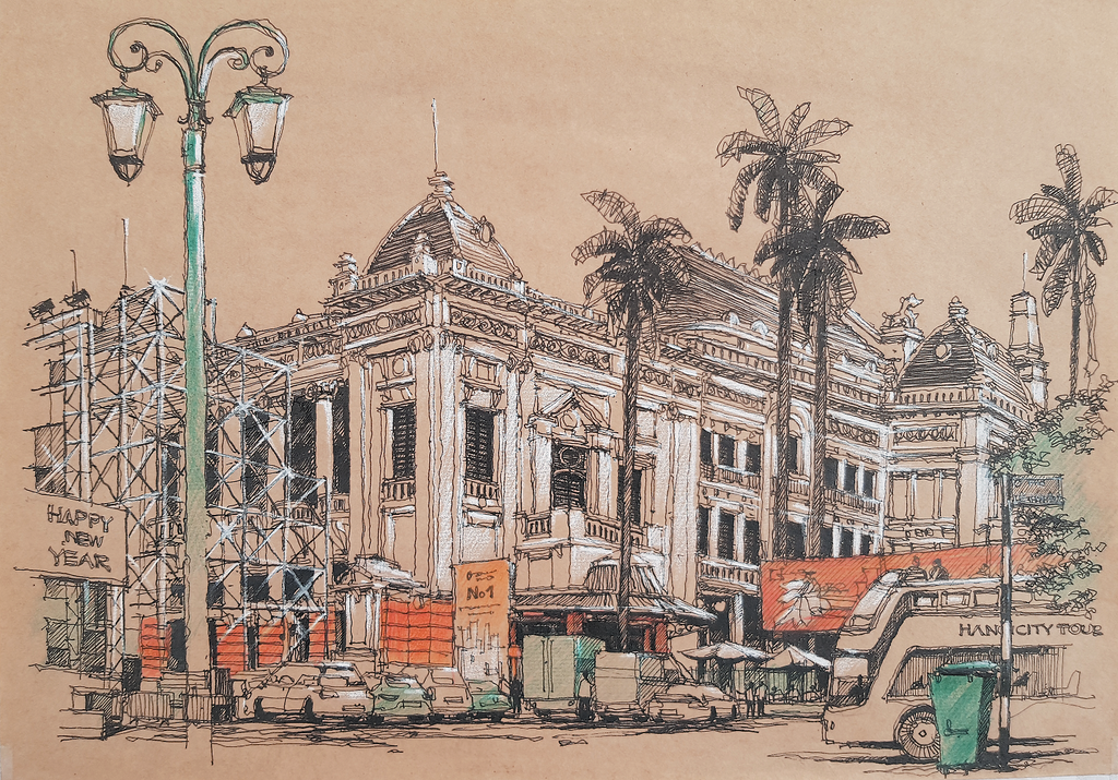 Nhà hát Lớn Hà Nội (số 1 Tràng Tiền): Năm 1899, Hội đồng thành phố Hà Nội đệ trình xây dựng một nhà hát nhằm phục vụ nhu cầu giải trí của người Pháp tại Hà Nội.