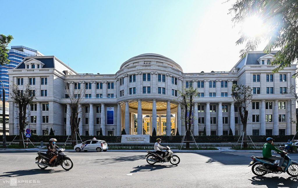 Trụ sở mới của Tòa án nhân dân tối cao có phong cách kiến trúc tân cổ điển, giao thoa với kiến trúc Pháp