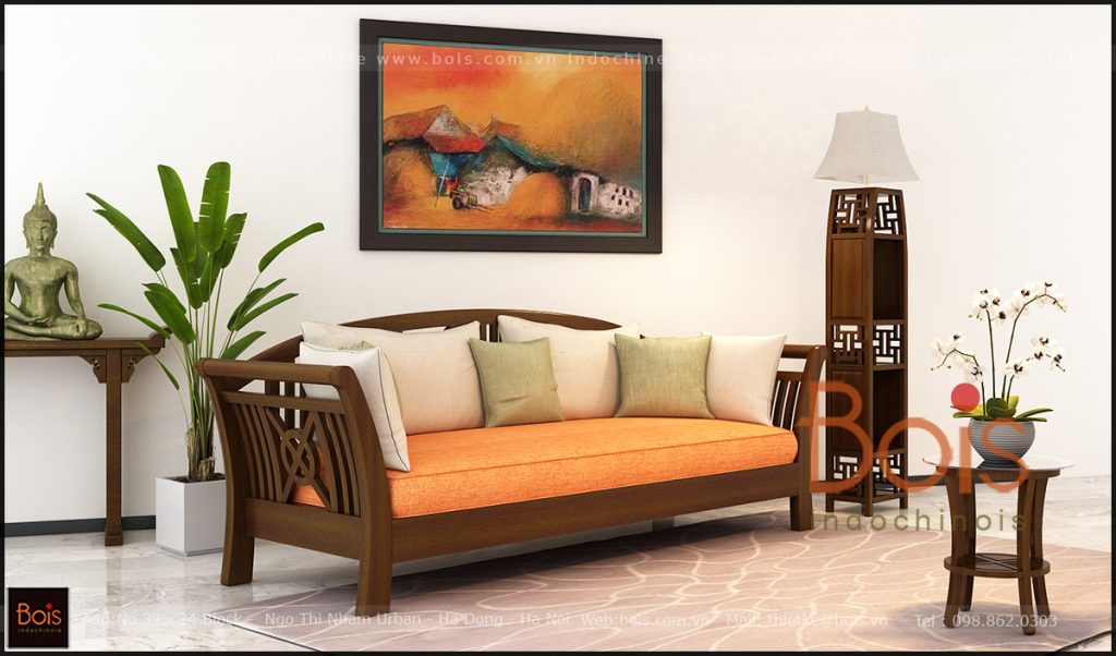 Đồ gỗ nội thất bois indochine: Sofa văng ghế ba phòng chờ