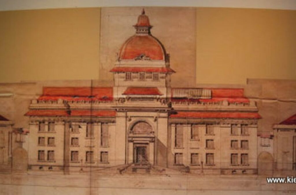 Tuyệt tác đầu tiên được Ernest Hébrard tiên phong thử nghiệm theo lối kiến trúc Đông Dương là tòa nhà chính của Đại học Đông Dương, nay là Đại học Quốc gia Hà Nội (phố Lê Thánh Tông), xây dựng năm 1924.